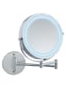 Wenko Ledcosmeticaspiegel "Power-Loc" zilverkleurig - Ø 17,5 cm
