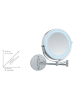 Wenko Ledcosmeticaspiegel "Power-Loc" zilverkleurig - Ø 17,5 cm