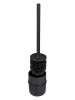 Wenko WC-Garnitur "Turbo-Loc Caprino" in Schwarz - (B)9,5 x (H)35 x (T)10 cm