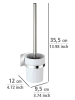 Wenko WC-Garnitur ''Quadro'' in Weiß - (B)9,5 x (H)35,5 x (T)12 cm