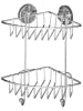 Wenko Regał prysznicowy "Vacuum-Loc Bari" w kolorze srebrnym - 22,5 x 29,5 x 16 cm