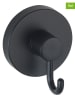 Wenko 2-delige set: wandhaken "Vacuum-Lok" zwart - Ø 6,5 cm
