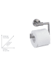 Wenko Toiletrolhouder "Bosio" zilverkleurig - (B)15 x (H)10,5 cm