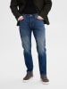 SELECTED HOMME Spijkerbroek - tapered fit - donkerblauw