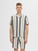 SELECTED HOMME Hemd in Creme/ Blau
