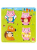 Jumbo 4tlg. Puzzle "Die 3 kleinen Schweinchen" in Bunt - ab 12 Monaten