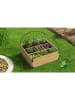 Inkazen Blumenkasten mit Kompostfunktion in Natur - (B)100 x (H)30 x (T)100 cm