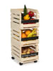 Inkazen Kast op wielen naturel - (B)37 x (H)80 x (D)30 cm