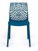 Inkazen 4er-Set: Gartenstühle in Blau - (B)45,5 x (H)81,5 x (T)52,5 cm