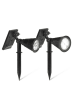 Inkazen 2er-Set: LED-Solarleuchten in Schwarz - (B)12 x (H)18 x (T)9 cm