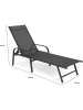 Inkazen 2-delige set: ligstoelen antraciet - (B)185 x (H)50 x (D)58 cm