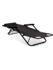 Inkazen 2er-Set: Liegestühle in Schwarz - (B)145 x (H)86 x (T)61 cm