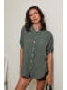 Le Monde du Lin Linnen blouse kaki