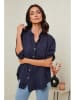 Le Monde du Lin Linnen blouse donkerblauw