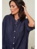 Le Monde du Lin Linnen blouse donkerblauw