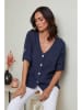 Le Monde du Lin Linnen blouse donkerblauw