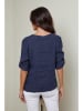Le Monde du Lin Linnen blouse donkerblauw