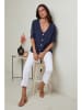 Le Monde du Lin Linnen blouse donkerblauw