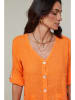 Le Monde du Lin Linnen blouse oranje