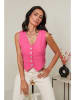 Le Monde du Lin Linnen gilet roze