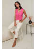 Le Monde du Lin Leinen-Weste in Pink