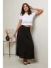 Le Monde du Lin Lniana spódnica w kolorze czarnym