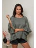 Le Monde du Lin Leinen-Bluse in Khaki