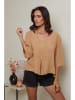 Le Monde du Lin Leinen-Bluse in Camel