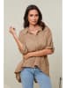 Le Monde du Lin Linnen blouse lichtbruin
