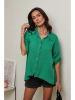Le Monde du Lin Linnen blouse groen