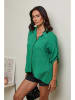 Le Monde du Lin Linnen blouse groen