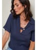 Le Monde du Lin Linnen blouse donkerblauw