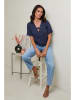 Le Monde du Lin Linnen blouse donkerblauw