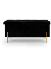 IDOMYA Essentials Aufbewahrungsbank "Loan" in Schwarz/ Gold - (B)100 x (H)45 x (T)37 cm