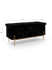 IDOMYA Essentials Aufbewahrungsbank "Loan" in Schwarz/ Gold - (B)100 x (H)45 x (T)37 cm