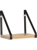IDOMYA Essentials 3-delige set: wandmeubels "Memphis" lichtbruin/zwart