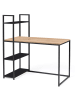 IDOMYA Essentials Schreibtisch "Manhattan" in Schwarz/ Hellbraun - (B)113 x (H)120 x (T)60 cm