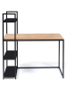 IDOMYA Essentials Schreibtisch "Manhattan" in Schwarz/ Hellbraun - (B)113 x (H)120 x (T)60 cm