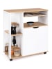 IDOMYA Essentials Wózek kuchenny w kolorze biało-jasnobrązowym - 76 x 85 x 39,5 cm