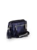 Anna Morellini Leren schoudertas "Abriana" donkerblauw - (B)20 x (H)16 x (D)8 cm