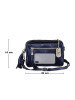 Anna Morellini Leren schoudertas "Abriana" donkerblauw - (B)20 x (H)16 x (D)8 cm
