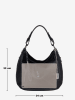 Anna Morellini Leder-Schultertasche "Paolanna" in Schwarz - (B)34 x (H)32 x (T)14 cm