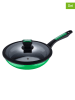 Benetton 2-delige set: braadpan met deksel zwart/groen - Ø 24 cm