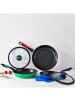 Benetton 2-delige set: braadpan met deksel zwart/groen - Ø 24 cm