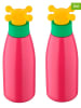 Benetton 2er-Set: Trinkflaschen in Pink/ Gelb - 500 ml