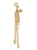 LIEBESKIND BERLIN Leder-Schlüsselanhänger in Beige - (L) 21 x (H)2.5 cm