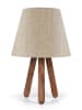 Scandinavia Concept Tischleuchte in Creme/ Braun - (H)33 x Ø 22 cm