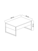 Scandinavia Concept Couchtisch "Luxe" in Grau/ Gold - (B)90 x (H)40 x (T)60 cm