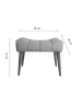 Scandinavia Concept Hocker "New Cool" w kolorze kremowym - 58 x 45 x 40 cm