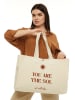 Lucky Bees Shopper in Creme - (B)50 x (H)36 x (T)12 cm